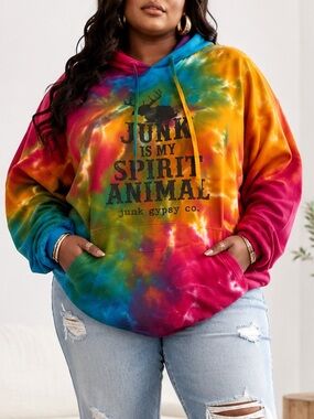 Junk Gypsy Colorful Tie-Dye Hoodie (798)
